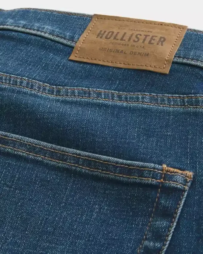 Mörkblå atletiska skinny jeans