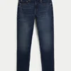 Mörkblå atletiska skinny jeans Mörkblå atletiska skinny jeans