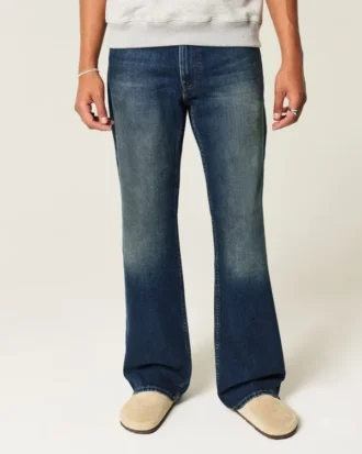 Mörkblå avslappnade bootcut-jeans Mörkblå avslappnade bootcut-jeans