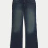 Mörkblå avslappnade bootcut-jeans Mörkblå avslappnade bootcut-jeans