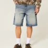 Mörkblå baggy jeansshorts Mörkblå baggy jeansshorts