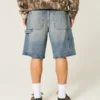 Mörkblå baggy jeansshorts Mörkblå baggy jeansshorts