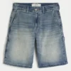 Mörkblå baggy jeansshorts Mörkblå baggy jeansshorts