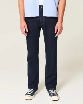Mörkblå raka jeans