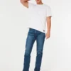 Mörkblå slim straight jeans Mörkblå slim straight jeans