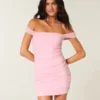 Off-the-shoulder-klänning i mesh Off-the-shoulder-klänning i mesh