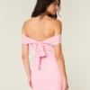 Off-the-shoulder-klänning i mesh Off-the-shoulder-klänning i mesh
