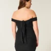 Off-the-shoulder-klänning i mesh Off-the-shoulder-klänning i mesh