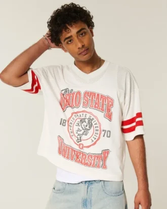 Ohio State University Buckeyes grafisk fotbollströja