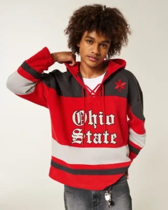 Ohio State University Buckeyes grafisk hockeyjersey-hoodie