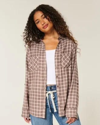 Oversized flanellskjorta