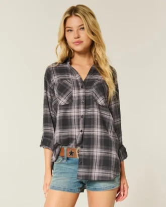 Oversized flanellskjorta
