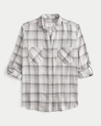 Oversized flanellskjorta