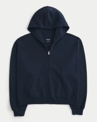 Oversized hoodie med dragkedja