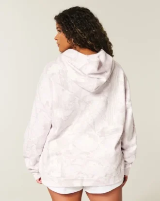 Oversized rosa kamouflagehoodie