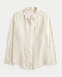 Oversized skjorta i linneblandning