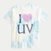 Oversized Tie-Dye I Heart UV Graphic Tee