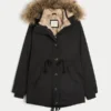 Parkas med fuskpälsfoder Parkas med fuskpälsfoder