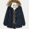 Parkas med fuskpälsfoder Parkas med fuskpälsfoder