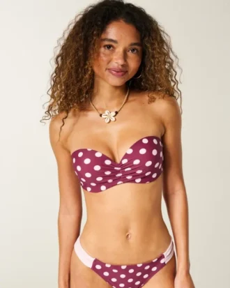 Push-up-bikinitopp med balconette-skärning