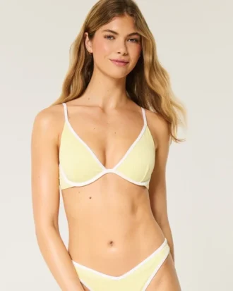 Ribbad bikini-top med bygel