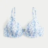 Ribbad bikini-top med bygel och djup urringning Ribbad bikini-top med bygel och djup urringning