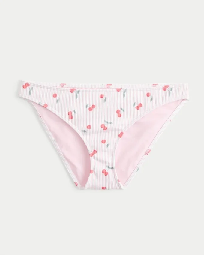 Ribbad bikinitrosa med låg midja