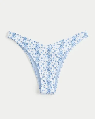 Ribbad högbenad V-midja Cheekiest bikinitrosa