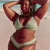 Ribbad högt skuren Cheekiest bikinitrosa