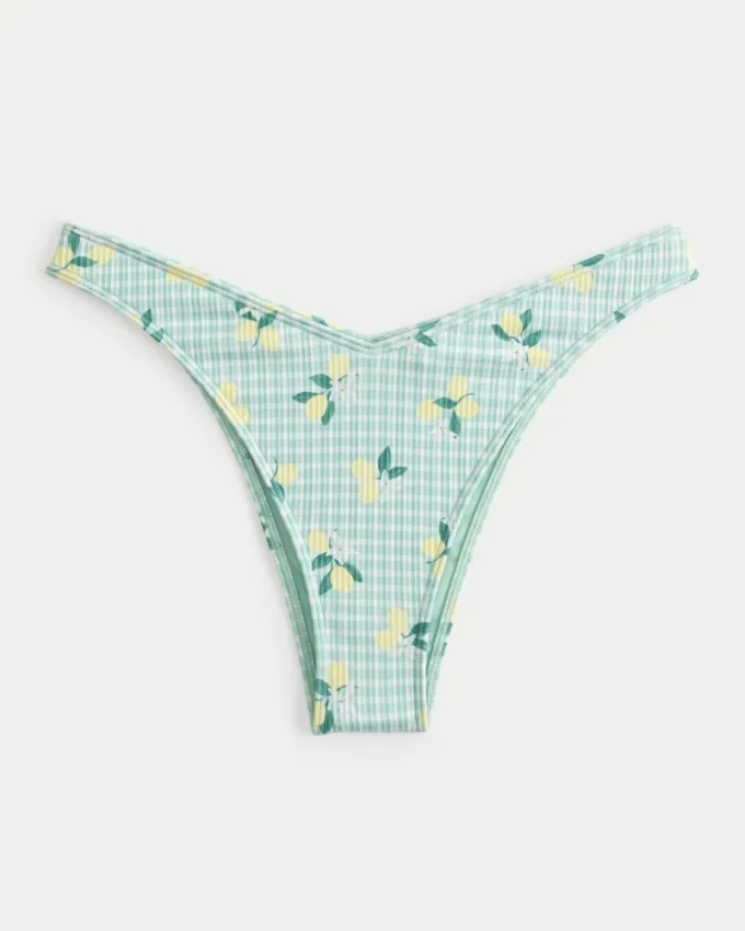 Ribbad högt skuren Cheekiest bikinitrosa