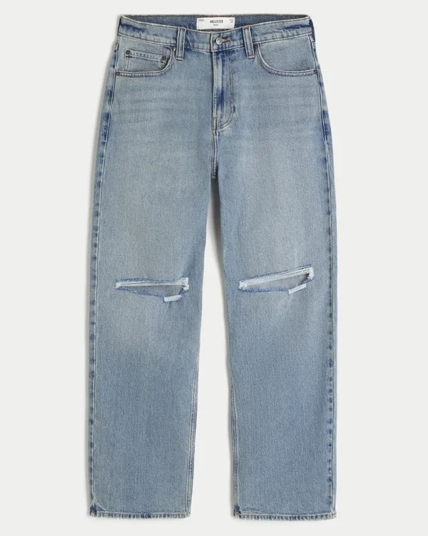 Ripped Medium Wash Baggy Jeans Ripped Medium Wash Baggy Jeans