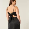 Satin Back Bow Bodycon Dress Satin Back Bow Bodycon Dress