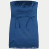 Satin Strapless Bow Bodycon Dress Satin Strapless Bow Bodycon Dress