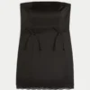 Satin Strapless Bow Bodycon Dress Satin Strapless Bow Bodycon Dress