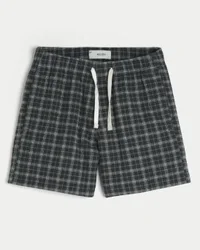 Seersucker-shorts som går till mitten av låret