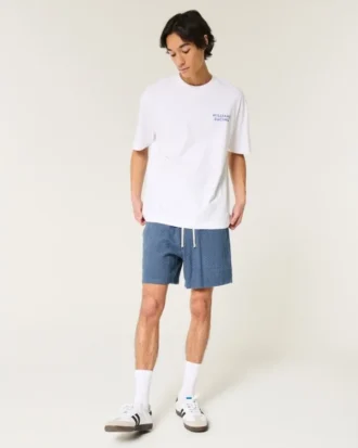 Shorts i linneblandning