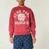 Shorts med amerikanskt flaggmönster, midjehöjd, dragkedja