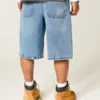 Skull Graphic Super Baggy Denim Shorts Skull Graphic Super Baggy Denim Shorts