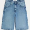 Skull Graphic Super Baggy Denim Shorts Skull Graphic Super Baggy Denim Shorts