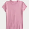 Sömlös baby-T-shirt i crew-modell