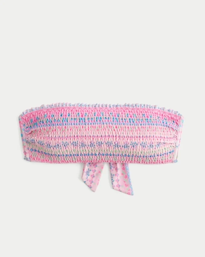 Smockad bandeau-bikinitopp Smockad bandeau-bikinitopp