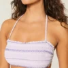 Smockad bandeau-bikinitopp Smockad bandeau-bikinitopp