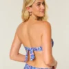 Smockad bandeau-bikinitopp