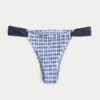 Smockad bikinitrosa med högt ben