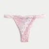Smockad bikinitrosa med högt ben