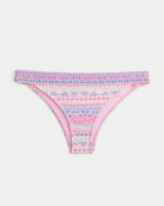 Smockad midja, högt skuren Cheekiest bikinitrosa