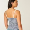 Spetsdetaljerad peplum-top