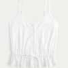 Spetsdetaljerad peplum-top
