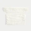 Spetsig off-shoulder-top med vikbar krage Spetsig off-shoulder-top med vikbar krage