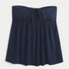 Strap-free babydoll-top med snörning
